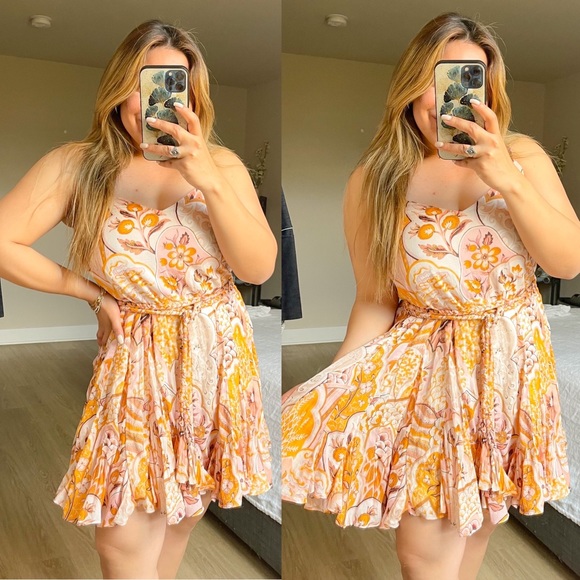 RHODE | Casey 70’s Floral Mini Dress Sz: Small - Picture 3 of 12